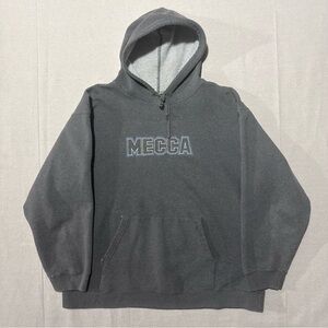 Y2K Baggy Mecca Hoodie HipHop Y2K Mecca Grey Boxy Fit Hoodie Size XL